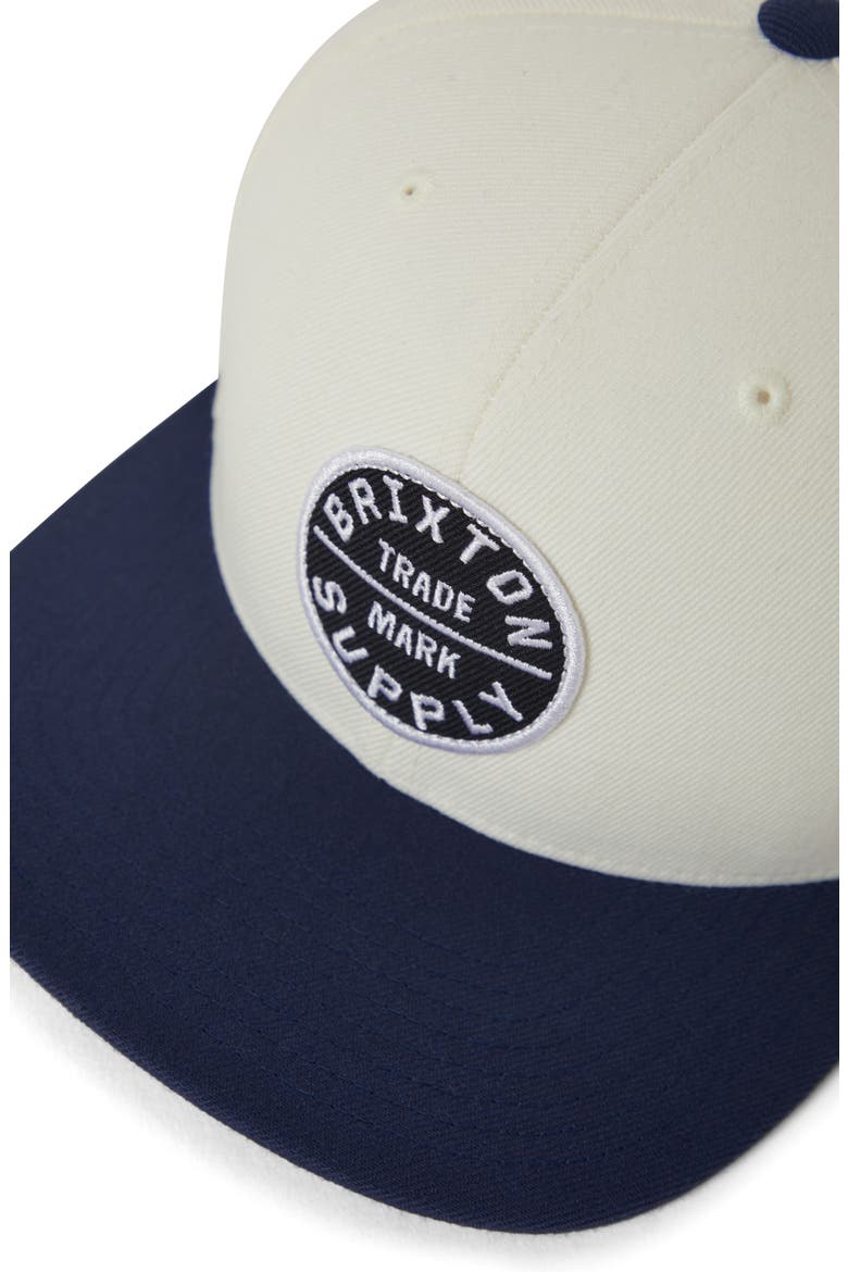 Oath III Snapback Baseball Cap, Alternate, color, OFF WHITE/ MIDNIGHT BLUE