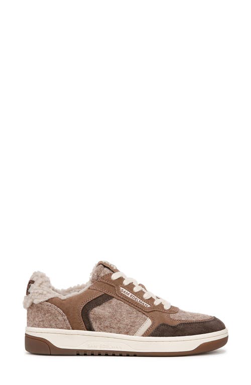 Shop Sam Edelman Harper Cozy Faux Shearling Sneaker In Taupe Multi