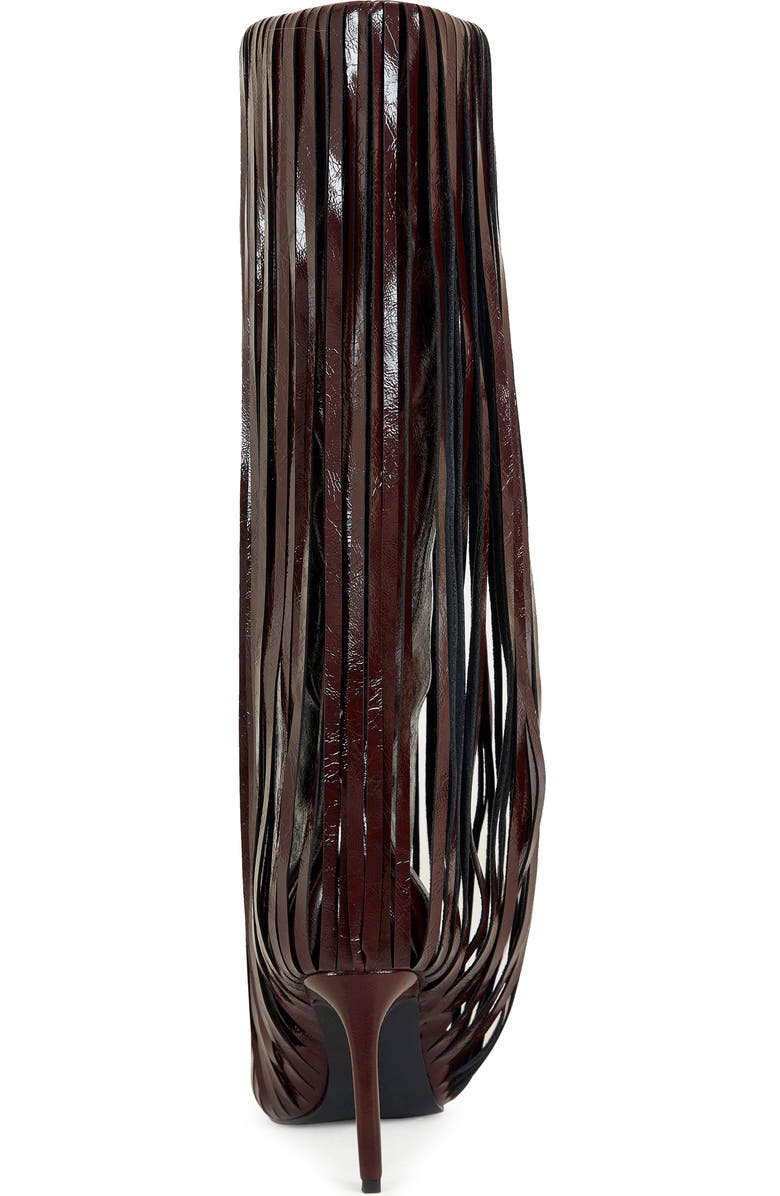 AZALEA WANG Zantara Fringe Knee High Boot, Alternate, color, Burgundy