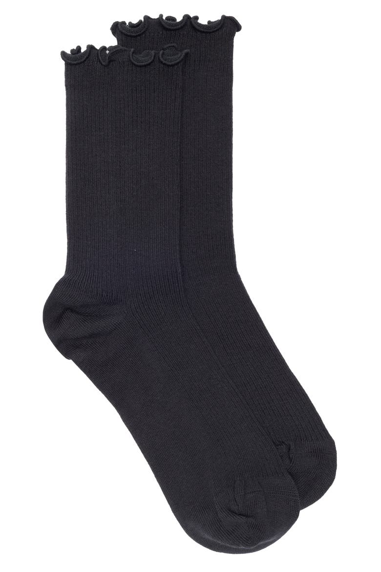 Lettuce Edge Quarter Crew Socks, Alternate, color, GREY EBONY