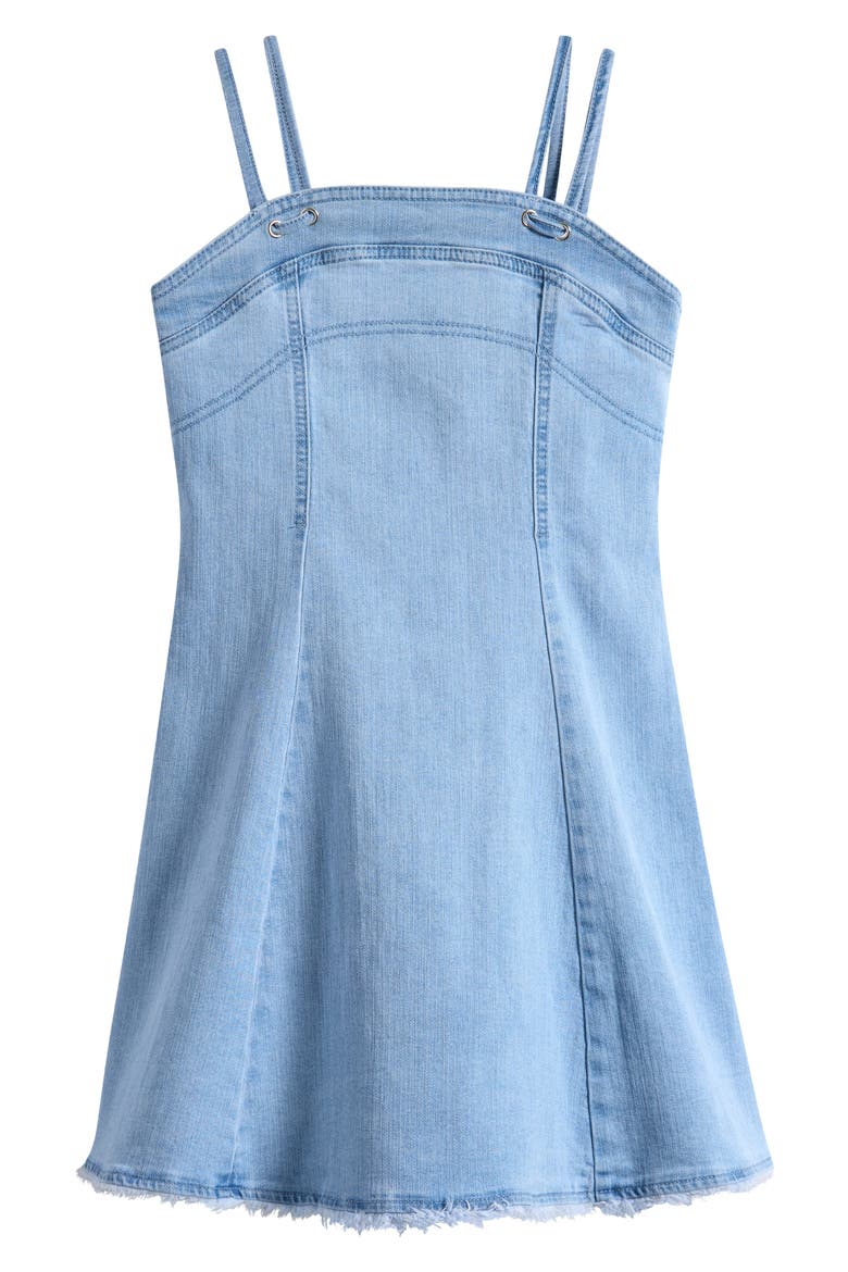 Kids' Denim Fit & Flare Dress, Main, color, INDIGO