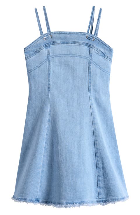Kids' Denim Fit & Flare Dress (Big Kid)