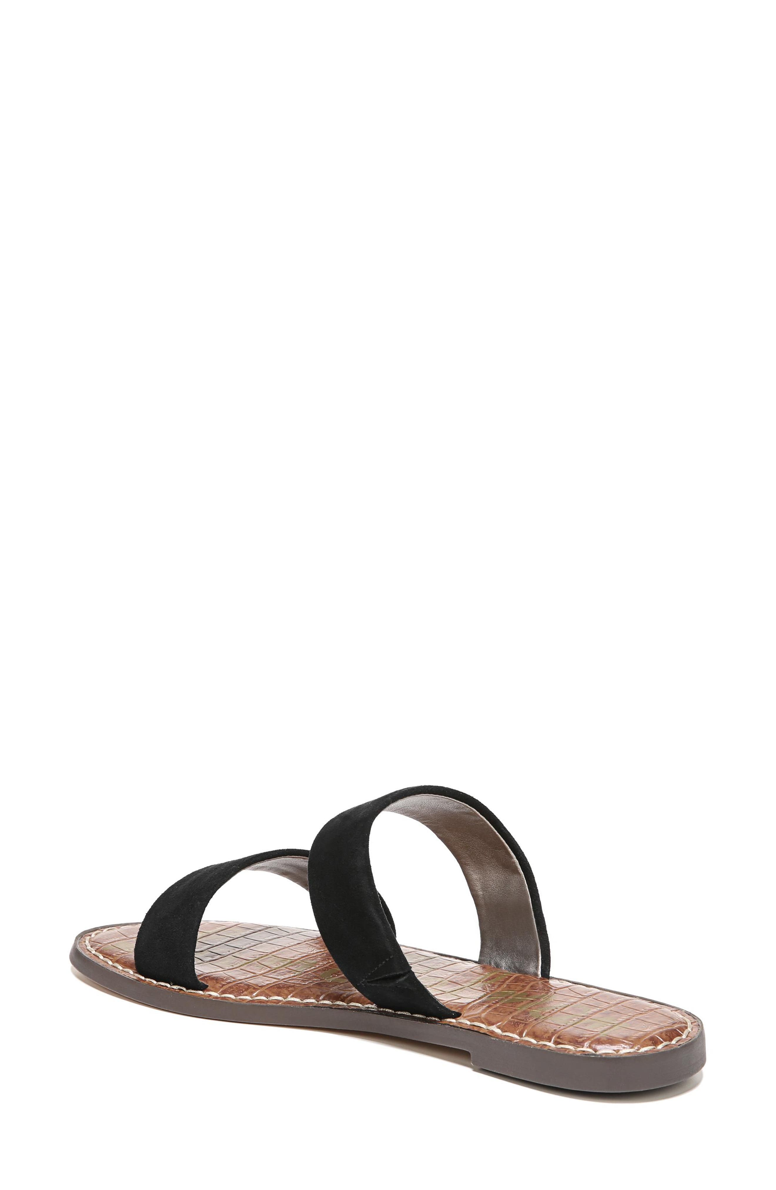 Gala Two Strap Slide Sandal, Alternate, color, BLACK SUEDE