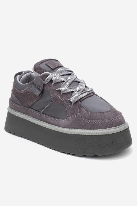 Riven Leather Platform Sneaker (Women)