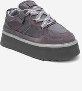 Forever & Always Shoes Riven Leather Platform Sneaker