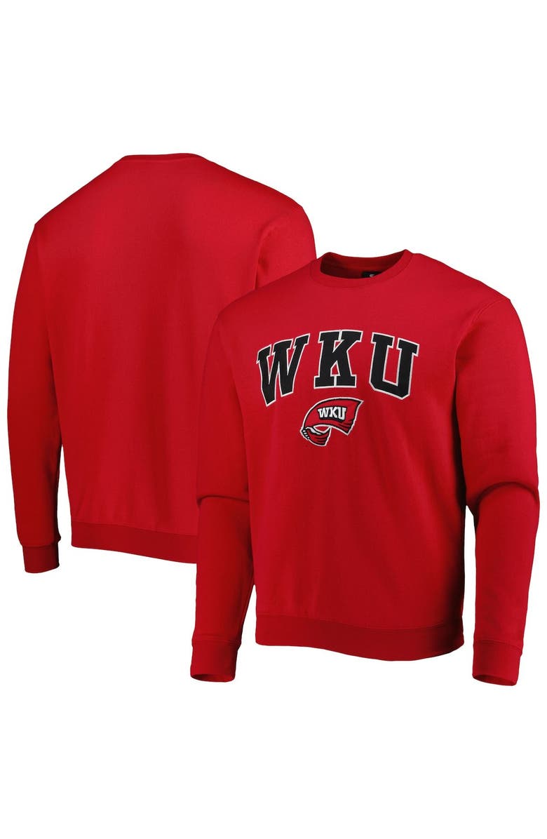 COLOSSEUM Men's Colosseum Red Western Kentucky Hilltoppers Arch Over Logo Pullover Sweatshirt, Main, color, Red