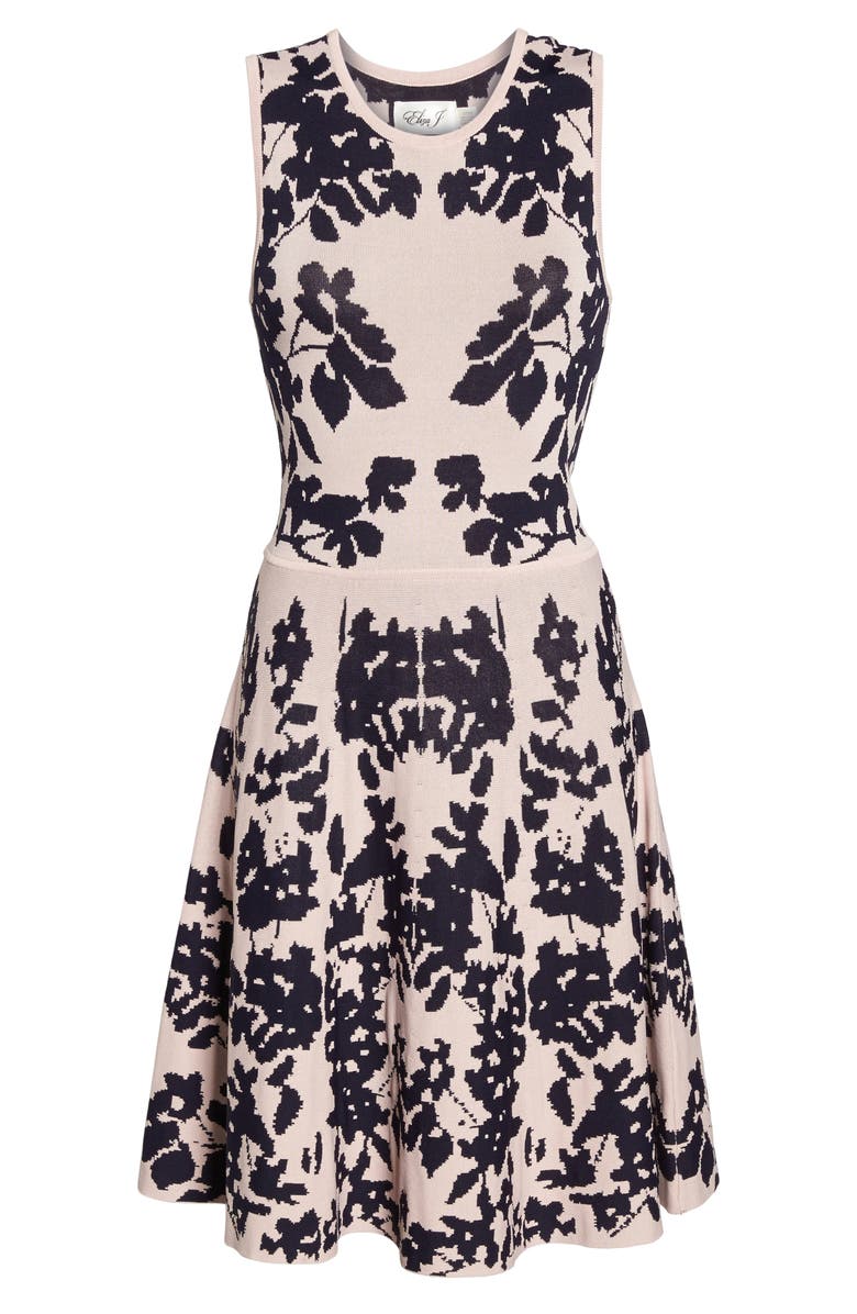 Eliza J Fit & Flare Sweater Dress, Alternate, color, 