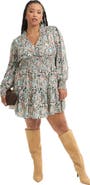 June + Vie Smocked Georgette Tunic