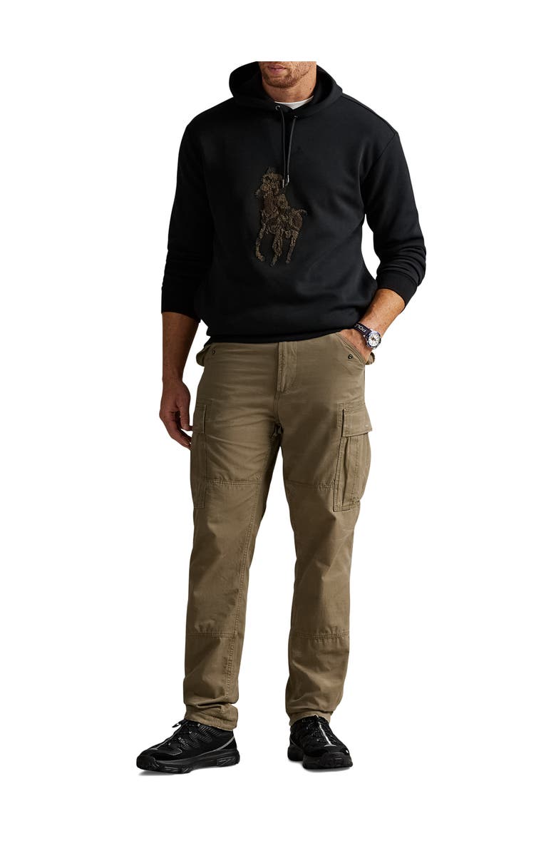 Polo Ralph Lauren Big & Tall Camo Big Pony Double-Knit Hoodie, Alternate, color, Polo Black