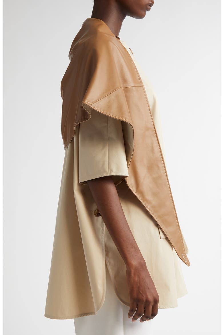 Garza Cotton Cape with Removable Scarf, Alternate, color, COLONIAL