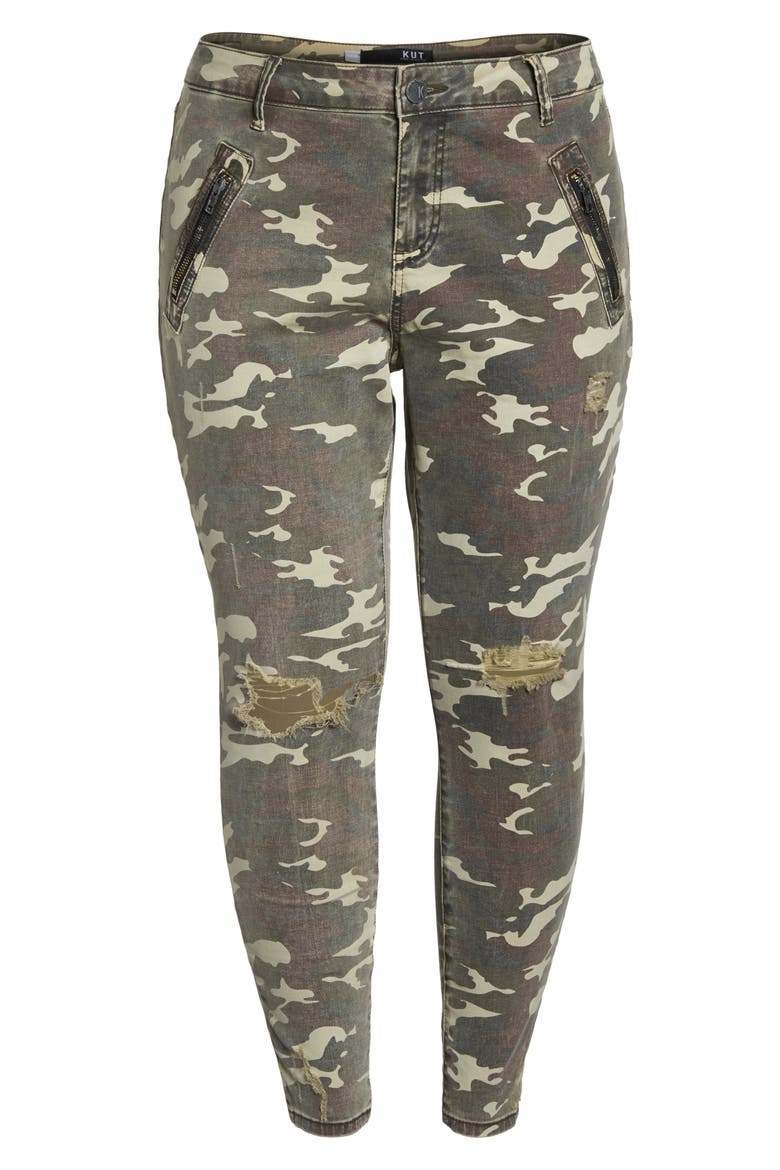 Connie High Waist Ankle Skinny Jeans, Alternate, color, OLIVE
