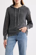 CITY BLUES Open Stitch Hoodie
