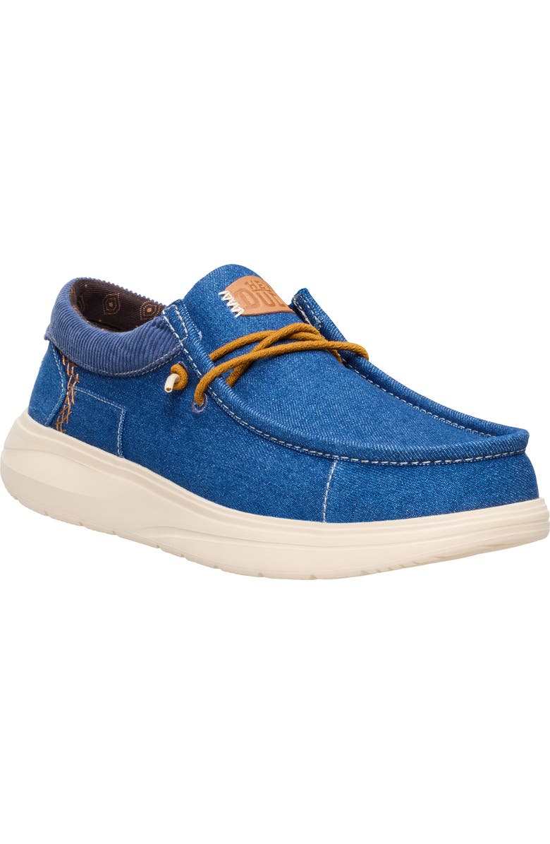 Hey Dude Wally Comfort Patchwork Slip-On, Main, color, Blue