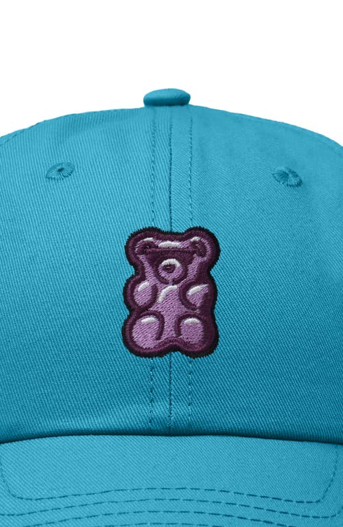 Dalix Purple Gummy Embroidered Cap In Teal
