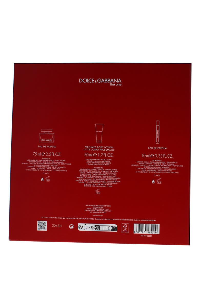 Dolce&Gabbana The One Eau de Parfum 3-Piece Set, Alternate, color,