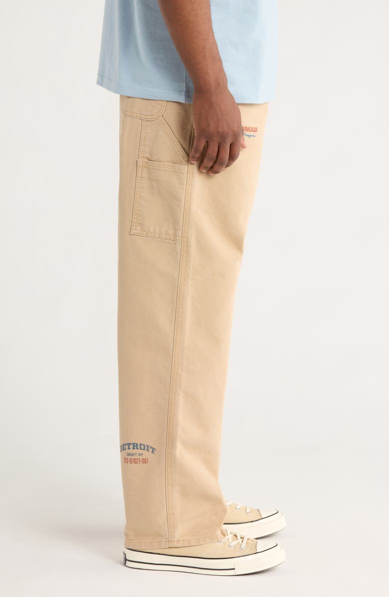 Carhartt Work In Progress OG Single Knit Loose Organic Cotton Canvas Pants, Alternate, color, Dusty H Brown