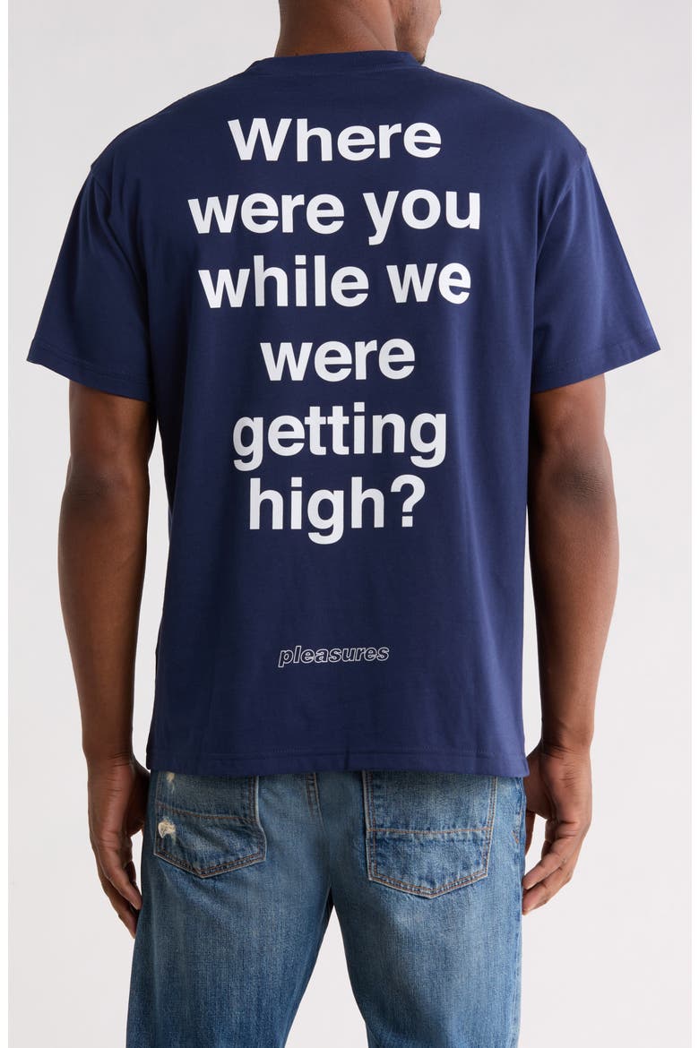 x Oasis Question Mark Graphic T-Shirt, Alternate, color, NAVY