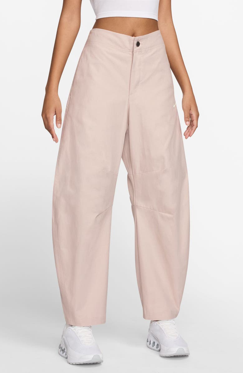 Nike Sportswear Street Barrel Leg Pants, Main, color, Red/ Sail