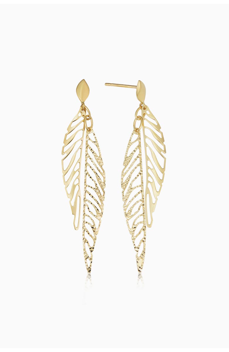 Oradina 14K Yellow Gold Dante Drop Earrings, Alternate, color, Yellow Gold