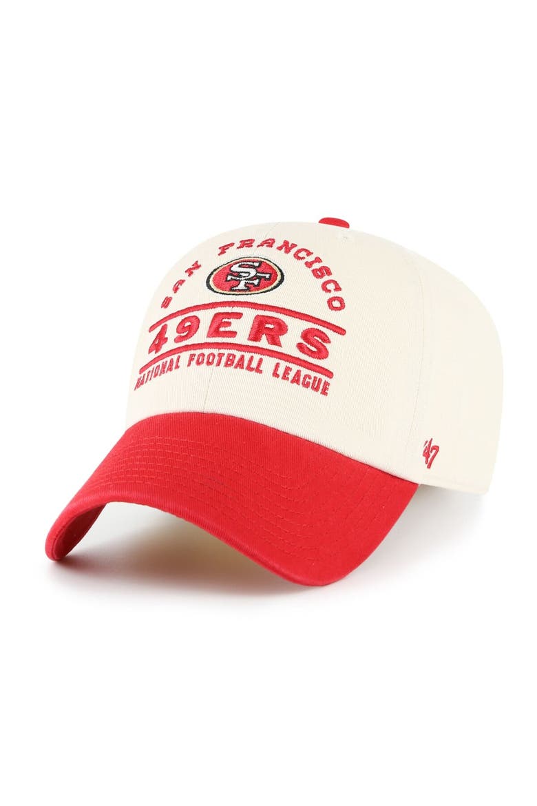 Men's '47  Natural San Francisco 49ers Windham Clean Up Adjustable Hat, Main, color, Natural