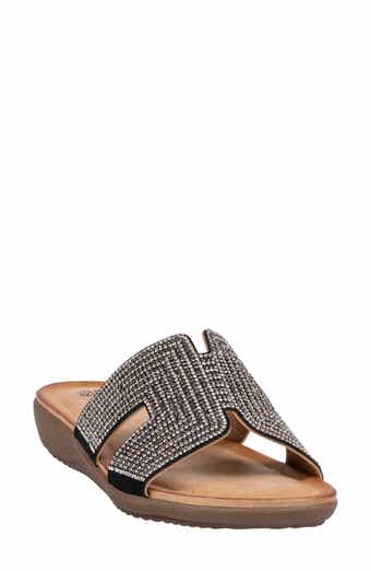 Paxal Rhinestone Embellished Slide Sandal