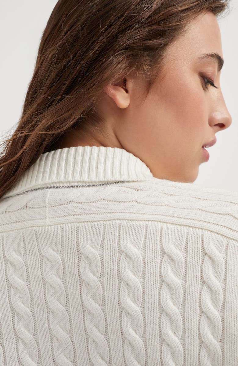 Brunello Cucinelli Polo-style sweater with monili, Alternate, color, 