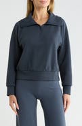 Z by Zella Ridge Raglan Sleeve Ottoman Half Zip Pullover
