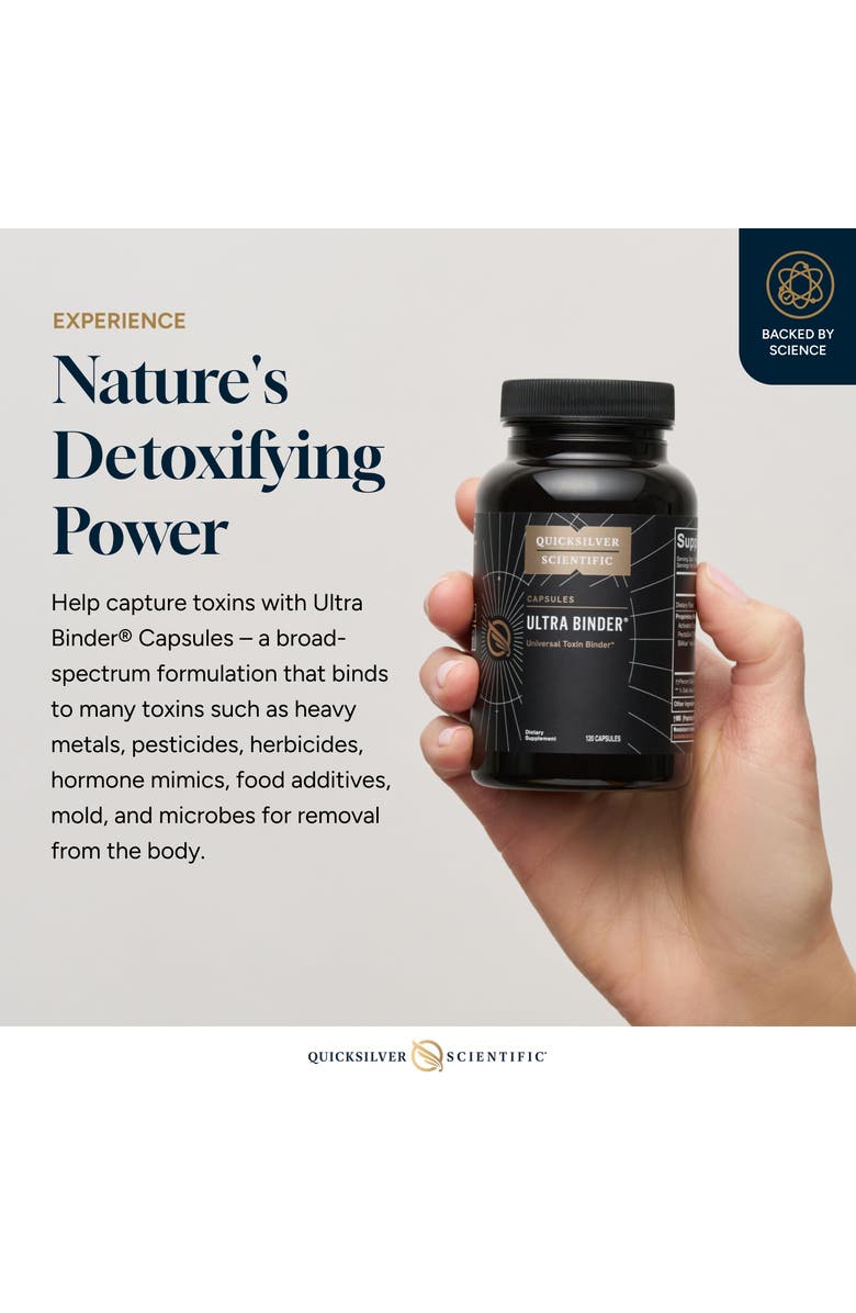 Quicksilver Scientific Ultra Binder Bentonite Clay Zeolite and Charcoal Capsules, Alternate, color, NO COLOR