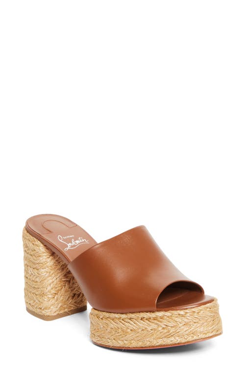 Christian Louboutin Calakala Espadrille Platform Slide Sandal