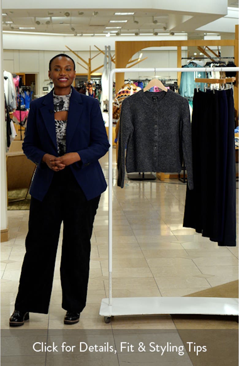 Fuzzy Crewneck Cardigan, sales video thumbnail