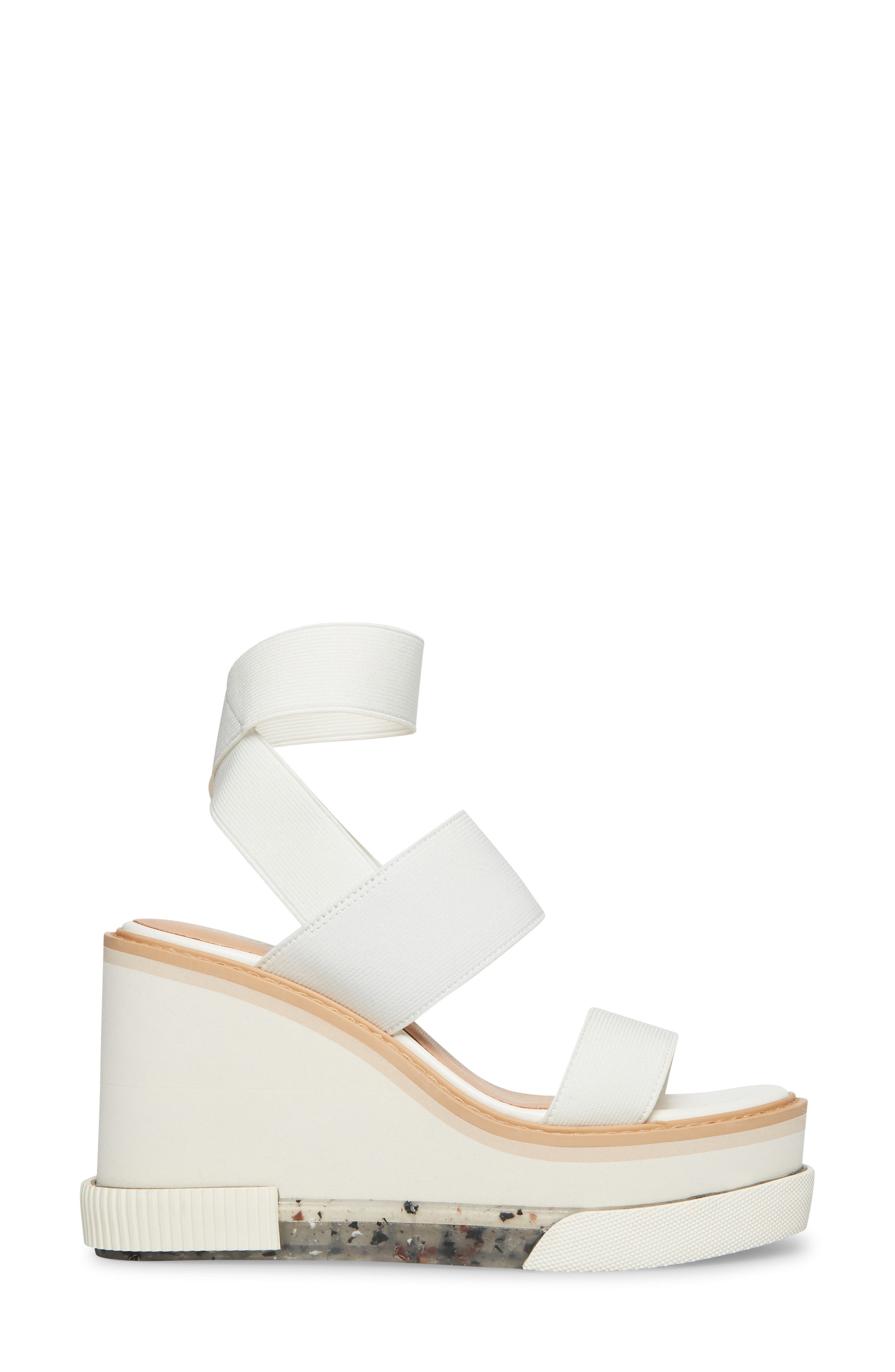 Miran Platform Wedge Sandal, Alternate, color, WHITE FABRIC