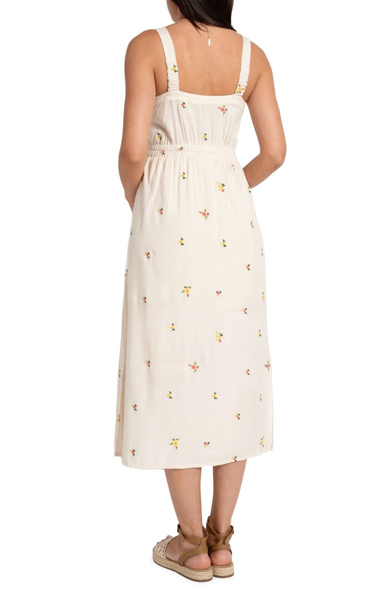 Seraphine Embroidered Button-Down Maternity/Nursing Sundress, Alternate, color, 