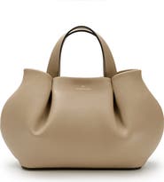 LA PORTEGNA Isabela Shoulder Bag Sculpted From Full Grain Leather