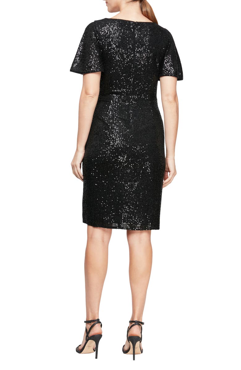 Alex Evenings Surplice V-Neck Cocktail Dress, Alternate, color,