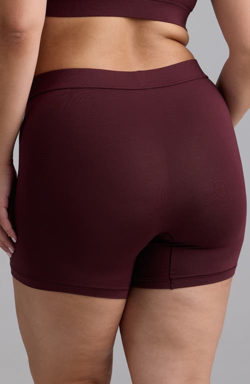 Woxer Luxe Baller 5-inch Modal Boxer Briefs In Burgundy