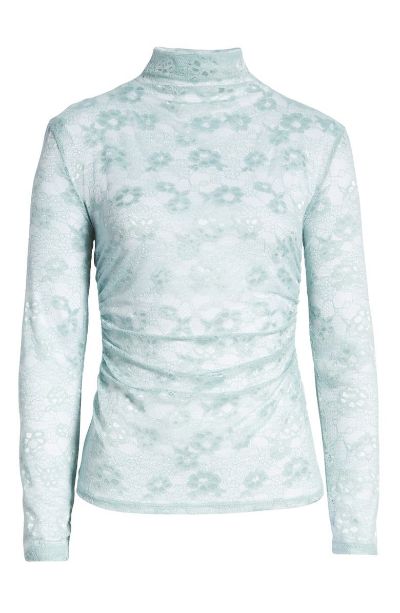 Open Edit Ruched Lace Top, Alternate, color,