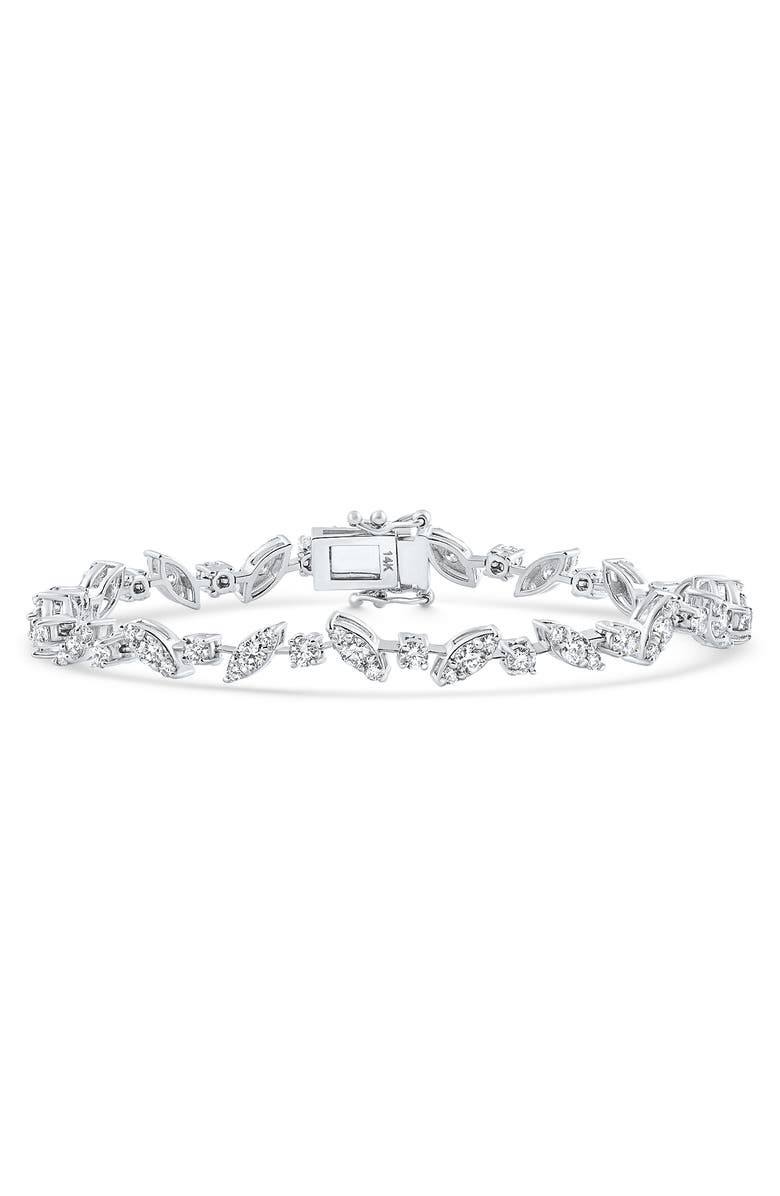 Bliss Diamond 3.70Ct 14k Gold Diamond Tennis Bracelet 7" Lab Grown, Alternate, color, 14K White Gold