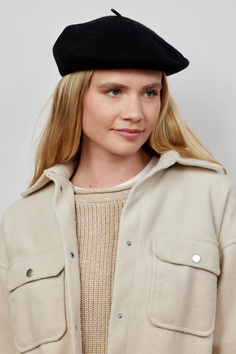 Classic Beret, Alternate, color, Black