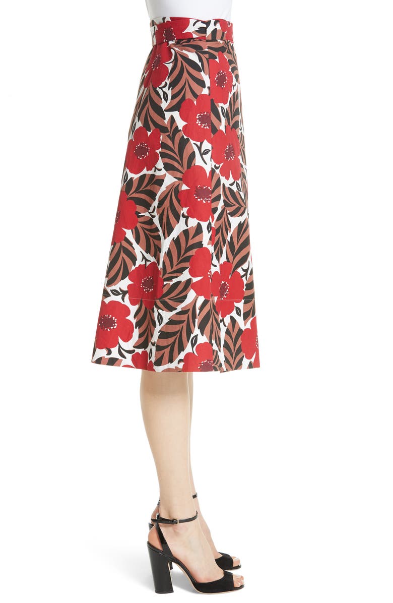 ZDNU KATE SPADE kate spade new york poppy field wrap skirt, Alternate, color,