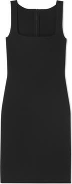 St. John Evening Half Milano Knit Square Neck Cocktail Dress