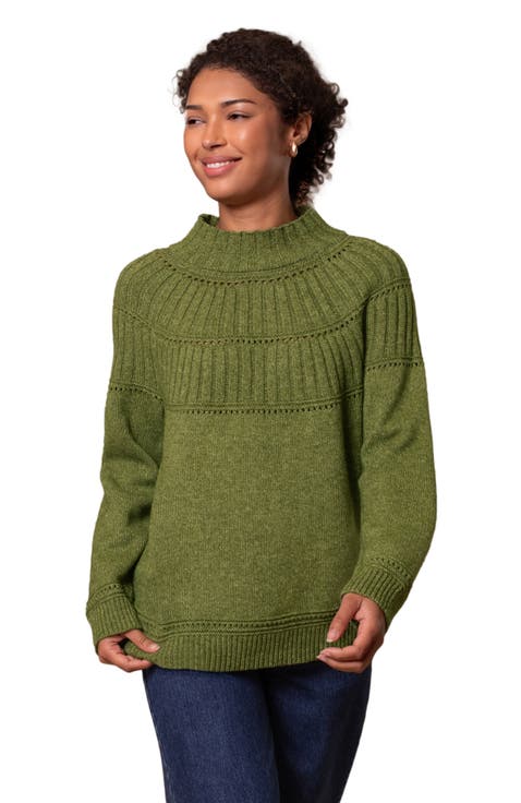 Textured Yoke Sweater