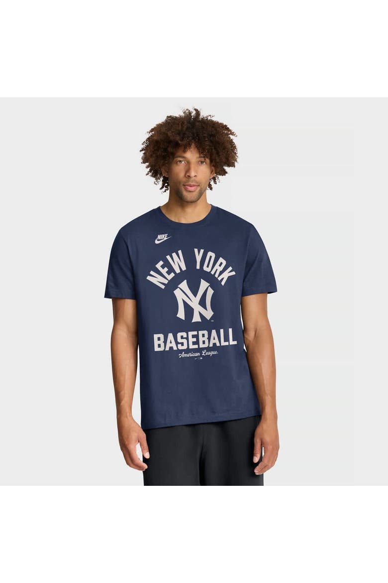 Men's Nike Navy New York Yankees Cooperstown Collection T-Shirt, Main, color, Navy