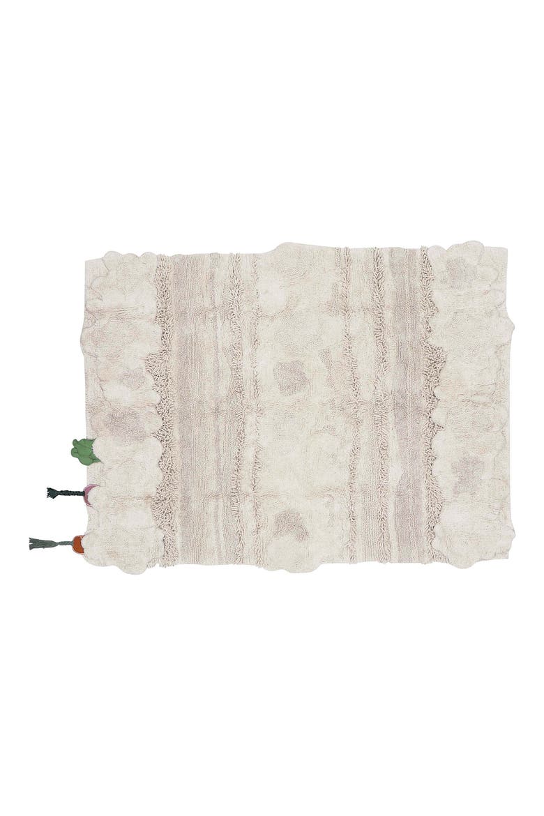 Kids' Washable Cotton Rug & Veggie Set, Main, color, NATURAL ORANGE DARK GREEN