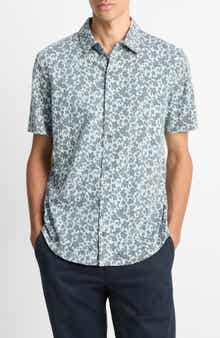 Vince Floral Short Sleeve Button-Up Shirt