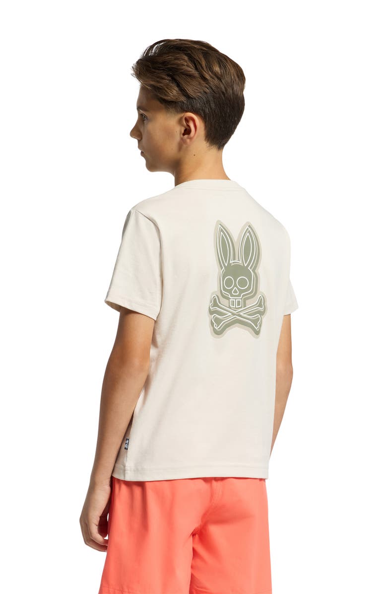 Psycho Bunny Kids' Sydney Logo Graphic T-Shirt, Alternate, color, Natural Linen