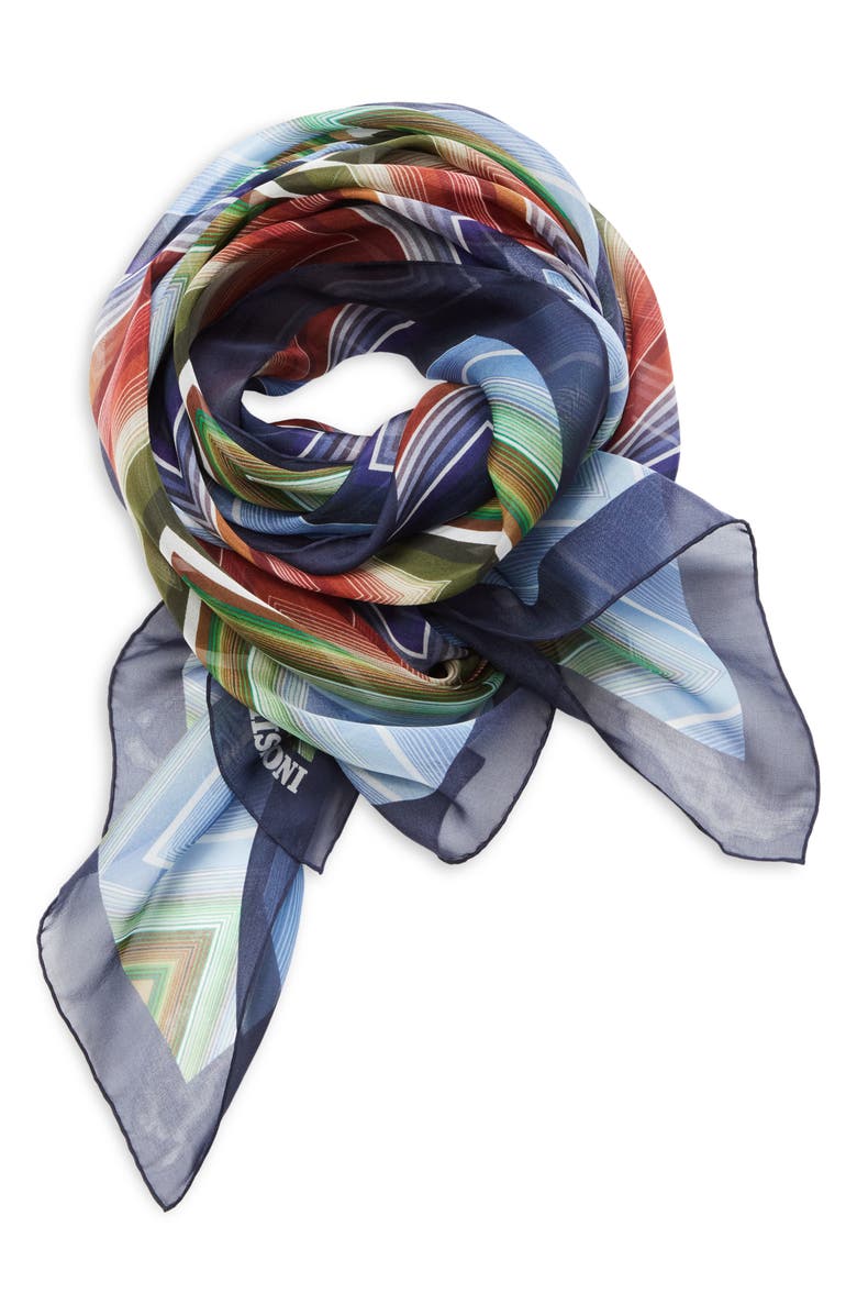 Missoni Zigzag Print Silk Scarf, Alternate, color, 