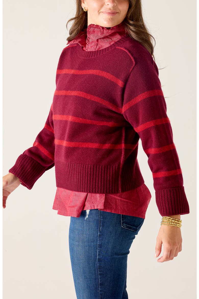 Sausalito Cashmere Sweater, Alternate, color, Pino/Red
