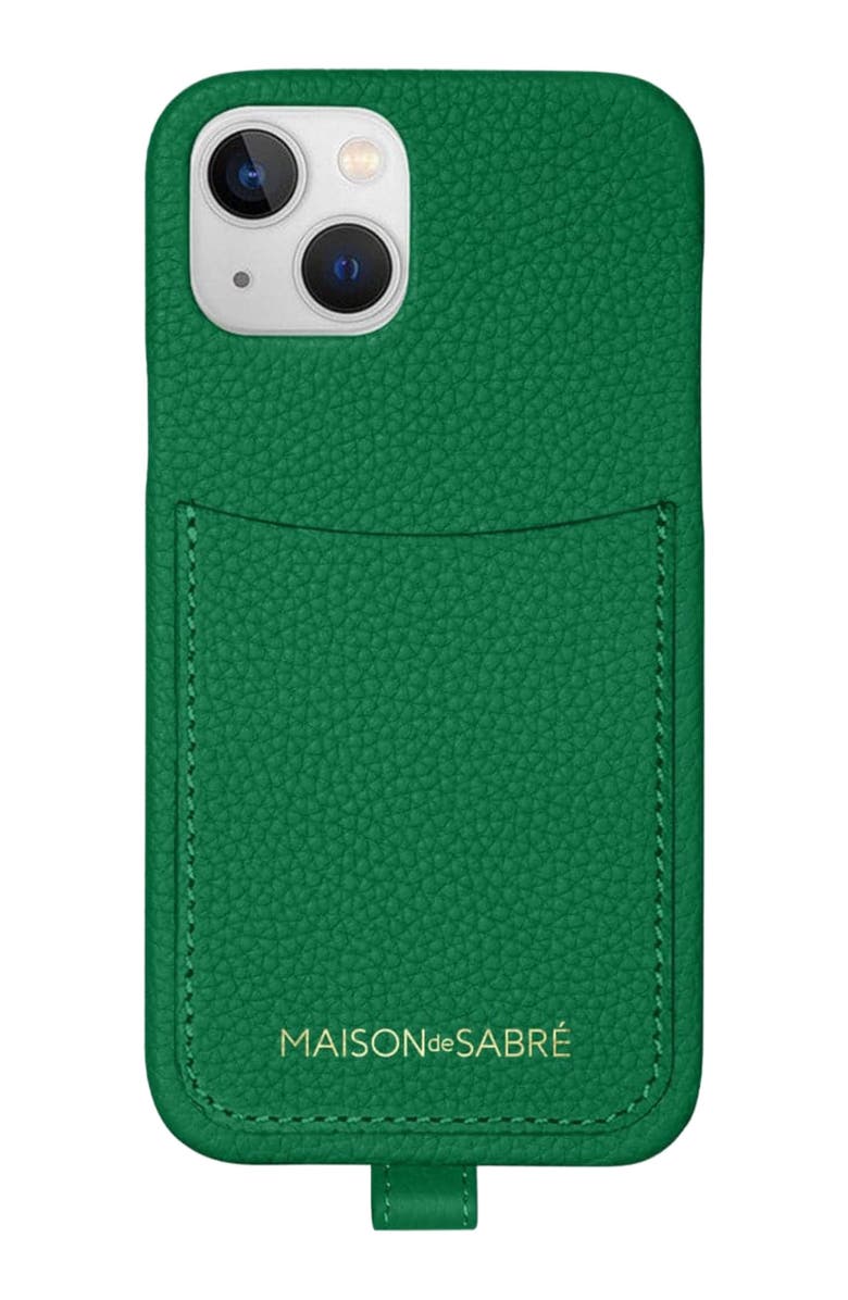 MAISON de SABRÉ Sling Phone Case, Alternate, color, Emerald Green