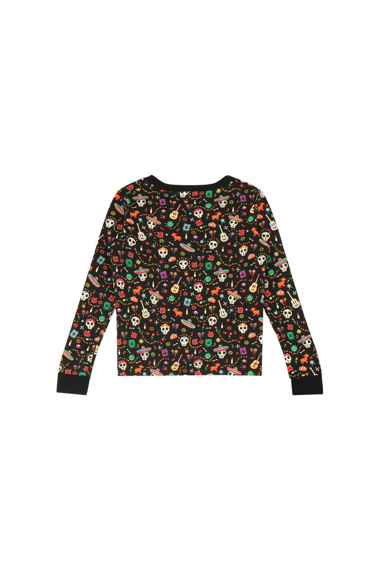 Día de los Muertos 2-Piece Set - Calaveras & Icons Print, Alternate, color, Día de los Muertos