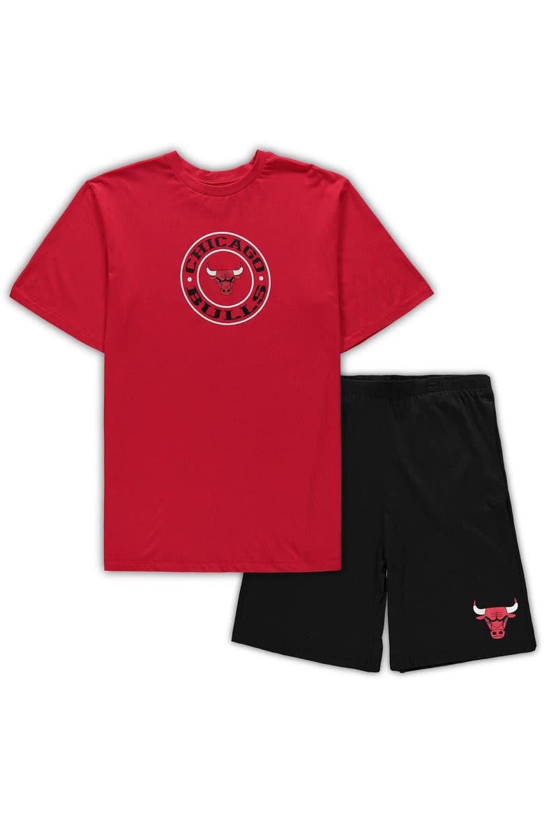 Men's Concepts Sport Red/Black Chicago Bulls Big & Tall T-Shirt & Shorts Sleep Set, Alternate, color, Red
